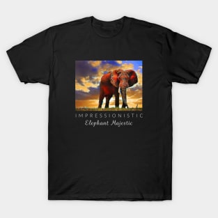 Elephant Majestic Impressionism T-Shirt